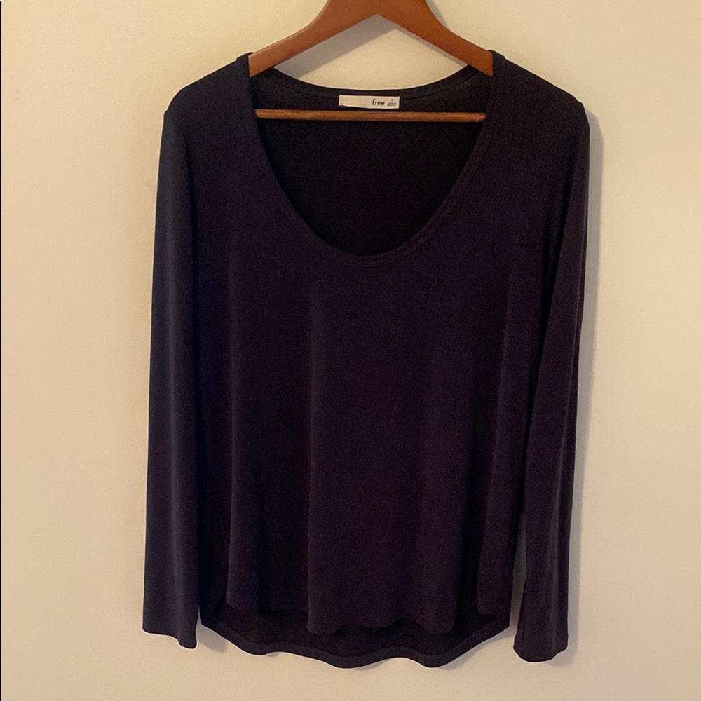 Black Long Sleeve Tee with Classic Fit